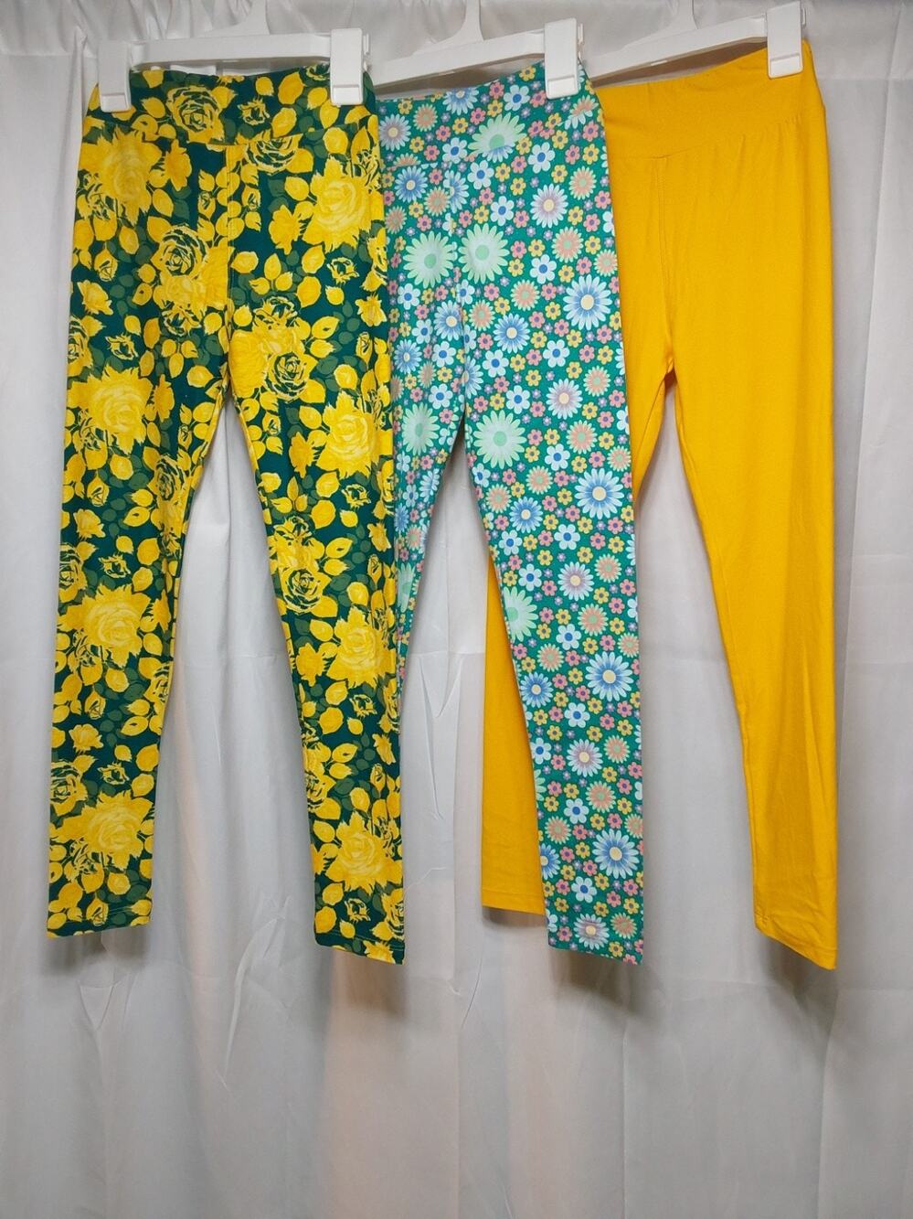 LuLaRoe Tween Multicolor High-Waist Ankle Leggings 3 Pack #K5